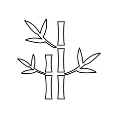 Bamboo icon on a white background, vector illustration