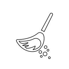 broom icon on white background, vector illustration