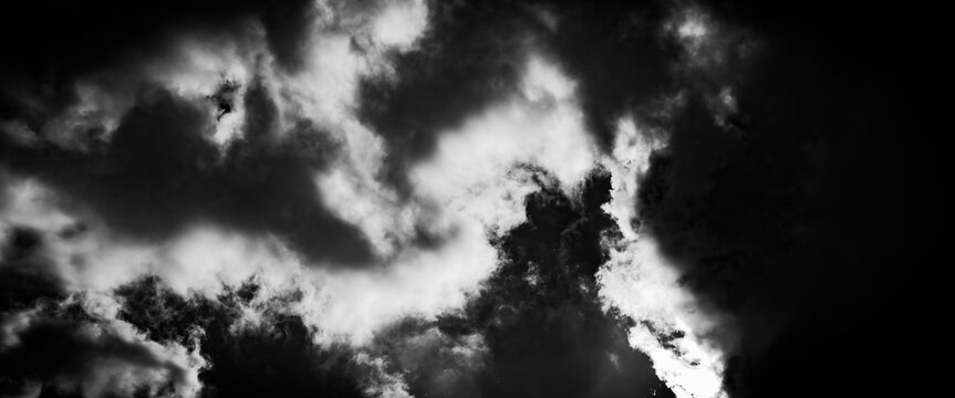 black and white photo of sky. dramatic sky in black and white. black and white sky close up