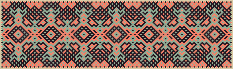 Multicolor truchet tiling connections illustration
