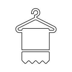 towel icon on hanger, vector illustration