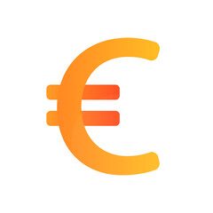 euro icon on a white background, vector illustration