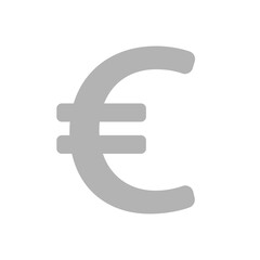 euro icon on a white background, vector illustration