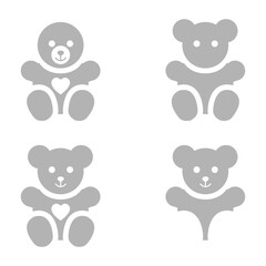 teddy bear icon, vector illustration