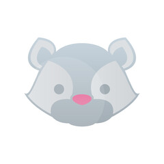 raccoon icon on a white background, vector illustration