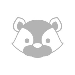 raccoon icon on a white background, vector illustration
