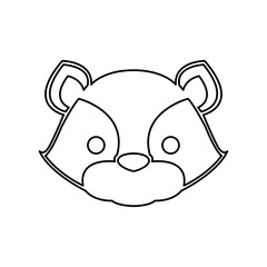 raccoon icon on a white background, vector illustration