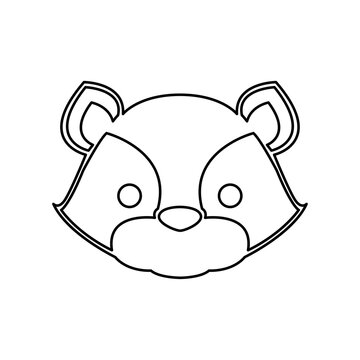 raccoon icon on a white background, vector illustration