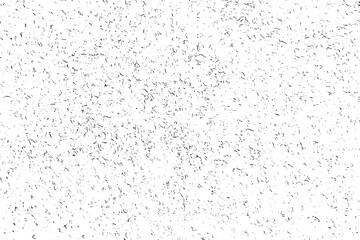 Distressed black texture. Dark grainy texture on white background. Cracks overlay textured. Grain noise particles. Rusted white effect. Grunge design elements. Vector illustration, EPS 10.