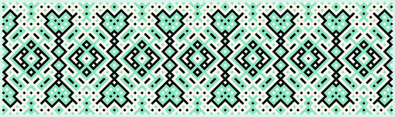 Multicolor truchet tiling connections illustration