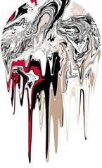 Colorful abstract expressionist digital painting background, contemporary art, modern art