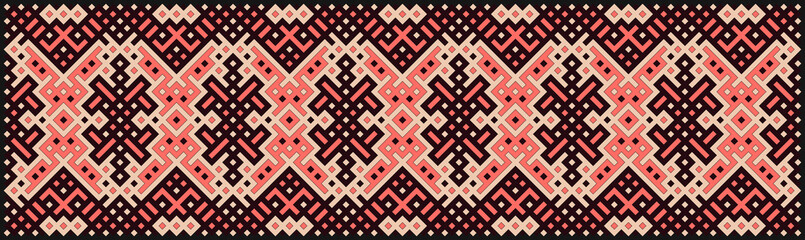 Multicolor truchet tiling connections illustration