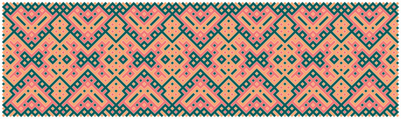 Multicolor truchet tiling connections illustration