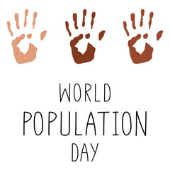 Obraz premium World population day celebration banner.