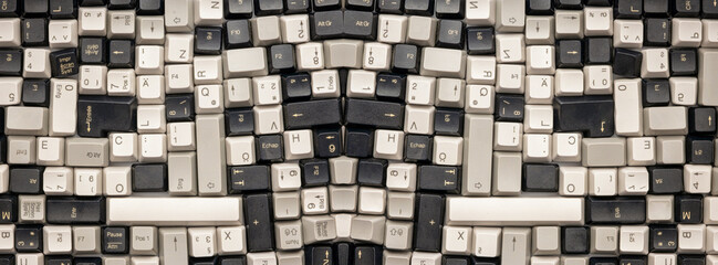 arranged computer keyboard keys background