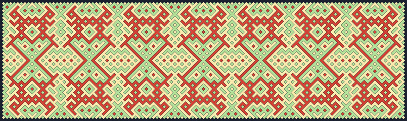 Multicolor truchet tiling connections illustration