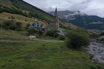 Beautiful monastery in the Vall d'aran
