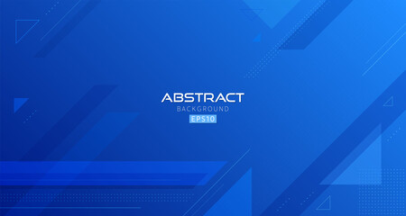 Blue abstract modern background. Minimal abstract composition with dynamic geometric shapes and elements. Abstract art design template. EPS10 vector.