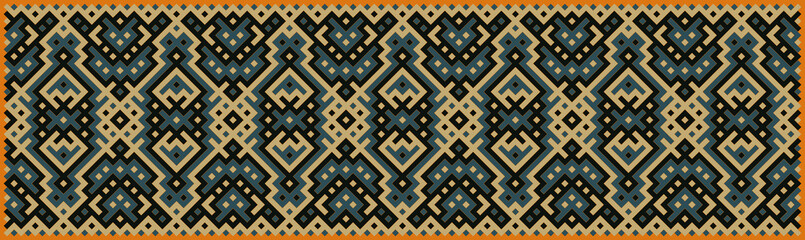 Multicolor truchet tiling connections illustration