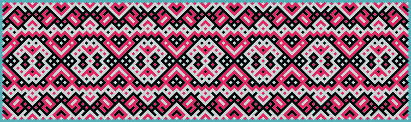 Multicolor truchet tiling connections illustration