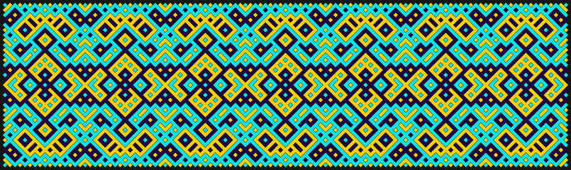 Multicolor truchet tiling connections illustration