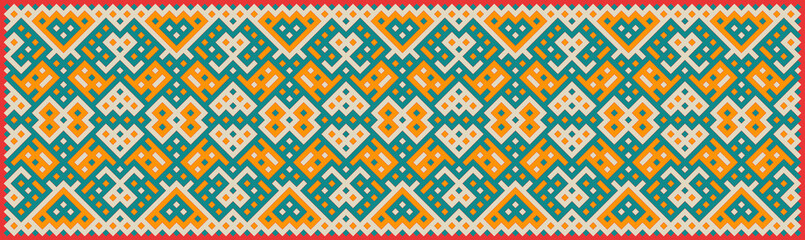 Multicolor truchet tiling connections illustration