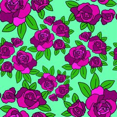 Seamless pattern for fabric. Bright flowers. Simple seamless pattern for decorating wallpaper, wrapping paper, fabric, background, etc. Background wallpaper, textiles, printing. Vector isolated flower