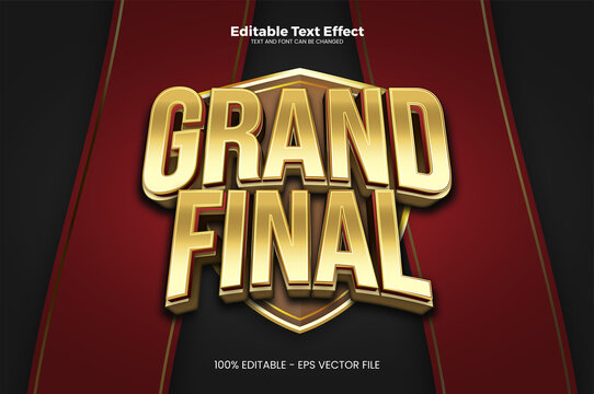 Grand Final Editable Text Effect In Modern Trend Style