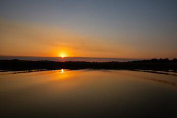 Fototapeta na wymiar Beautiful Sunset in Saint Lucia KwaZulu Natal South Africa.