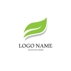 Fototapeta premium Logos of green Tree leaf ecology nature element vector