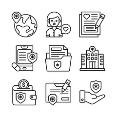 Set of Medical and Healthcare, vector icons. Premium quality symbols.