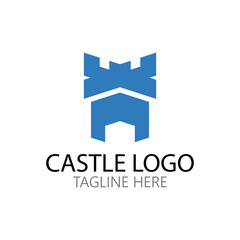 Castle Logo symbol vector illustration design template