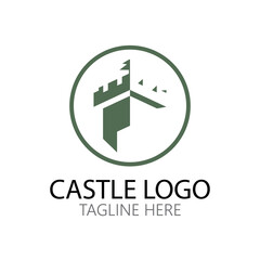 Castle Logo symbol vector illustration design template