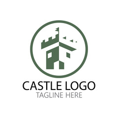 Castle Logo symbol vector illustration design template