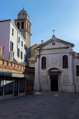 Fototapeta premium San Simeone Profeta church in Venice on a summer morning