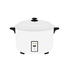 Rice cooker vector. Rice cooker on white background.