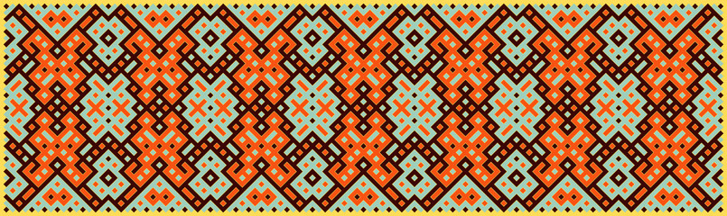 Multicolor truchet tiling connections illustration