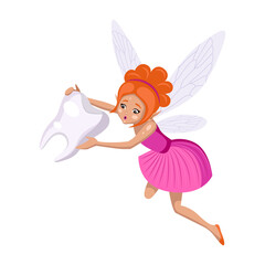 Cartoon magic fairie. A collection of cute fairytale girls characters.