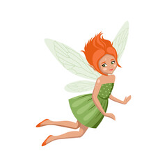 Cartoon magic fairie. A collection of cute fairytale girls characters.