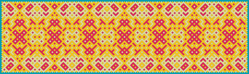 Multicolor truchet tiling connections illustration