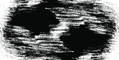 Rough irregular pencil strokes texture. Grunge black and white vector background.