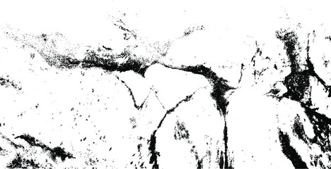 Monochrome texture composed of irregular graphic elements. Distressed uneven grunge background. Abstract vector illustration. Overlay for interesting effect and depth. Isolated on white background.