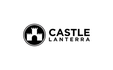 castle secure protection logo design illustration