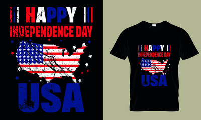 HAPPY INDEPENDENCE DAY USA CUSTOM T-SHIRT.