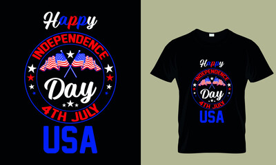 HAPPY INDEPENDENCE DAY 4th JULY USA CUSTOM T-SHIRT.
