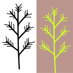 Hand drawn decorative plant decoration template, editable vector file for all your graphic needs