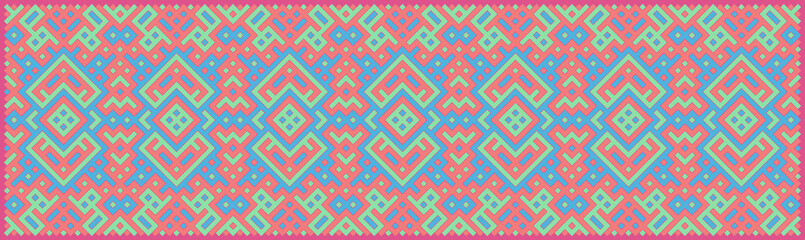 Multicolor truchet tiling connections illustration