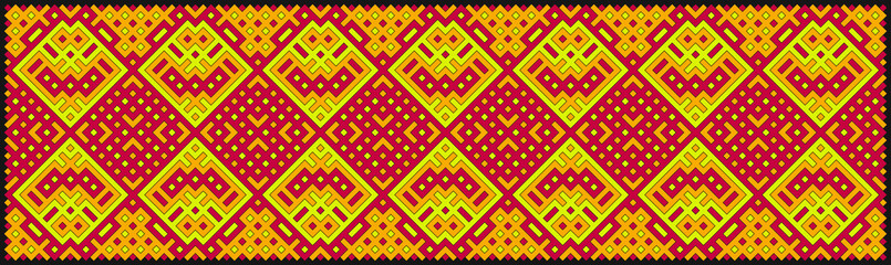 Multicolor truchet tiling connections illustration