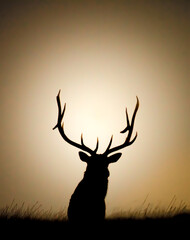 Fototapeta premium Elk Silhouette