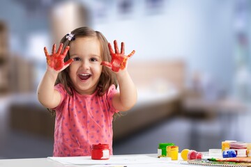 Obraz na płótnie Canvas The child play. Educational logic toys for kid's. Games for Child Development